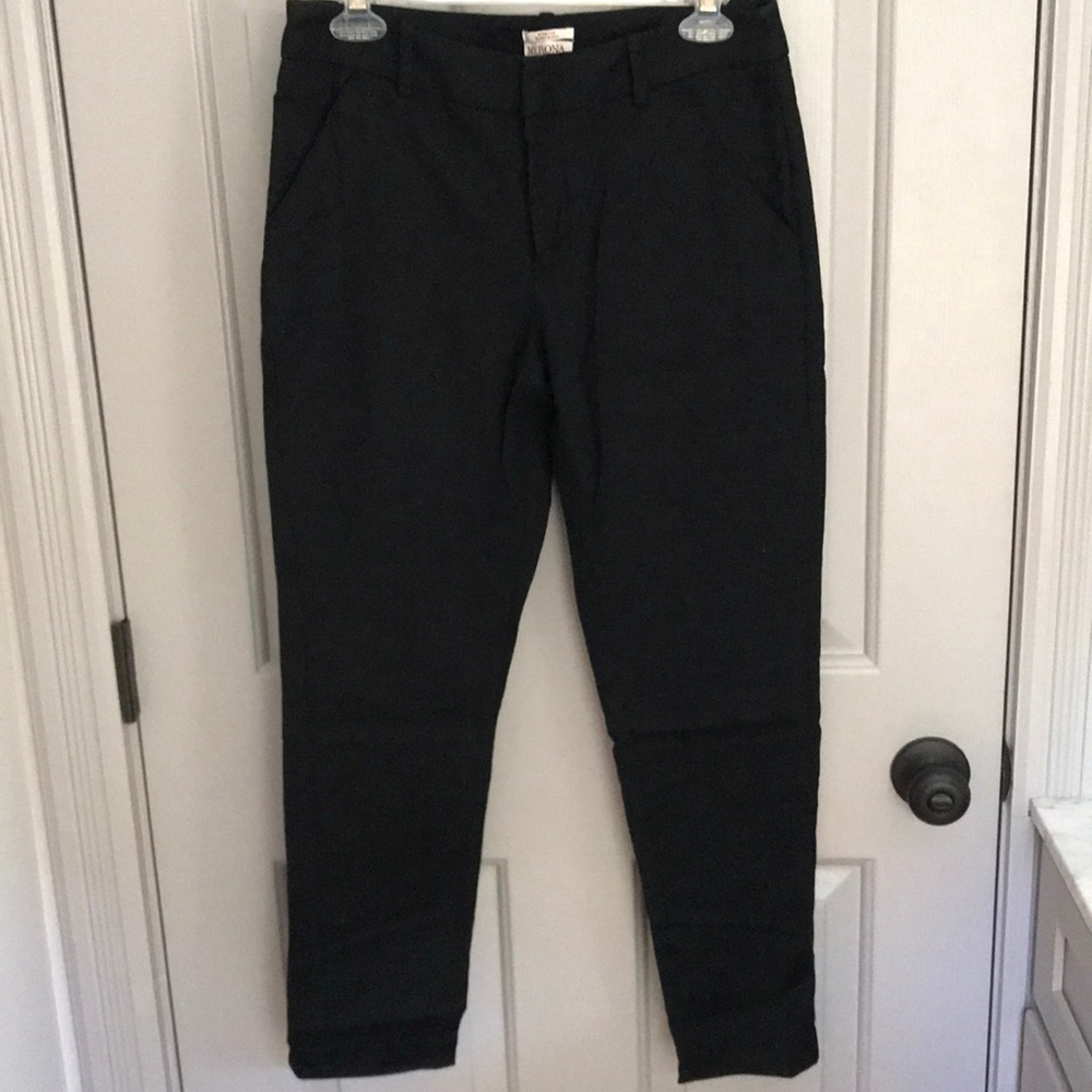 Black ankle length work pants